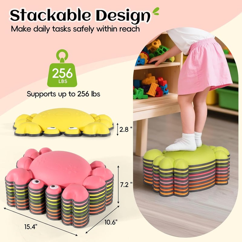 TOPNEW Stepping Stones for Kids, Non-Slip Balance Stepping Stones for Promoting Children's Coordination Skills, Toddler Stepping Stones Obstacle Course for Kids Age 3 4 5 6 7+ - Image 5